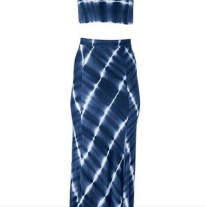 Two piece maxi skirt set